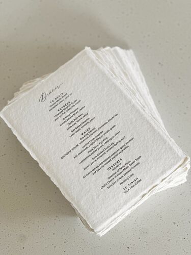Handmade Deckle Edge Paper - 20 Sheets, 7x9 Inches, 150 GSM, Ivory White, 100% Cotton - View #4