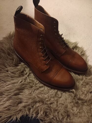 Berwick 1707 Grain Cap Toe Boot 321 Tan A Fine Pair of Shoes