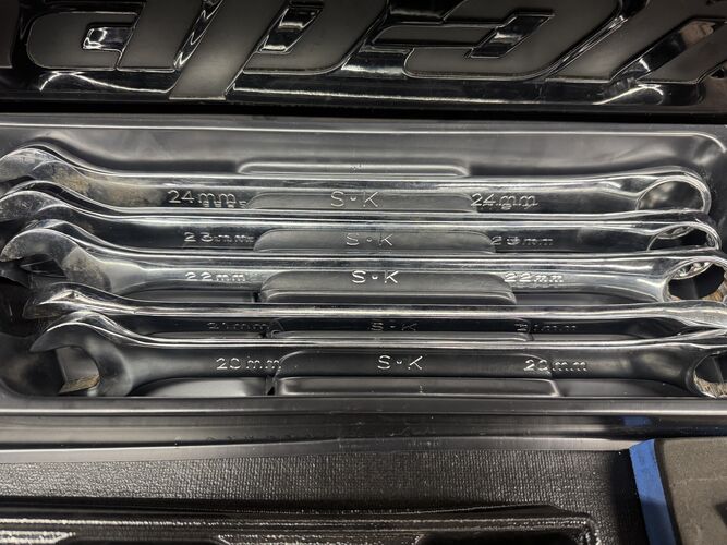 5 Piece 12 Point SuperKrome Metric Long Pattern Combination Wrench