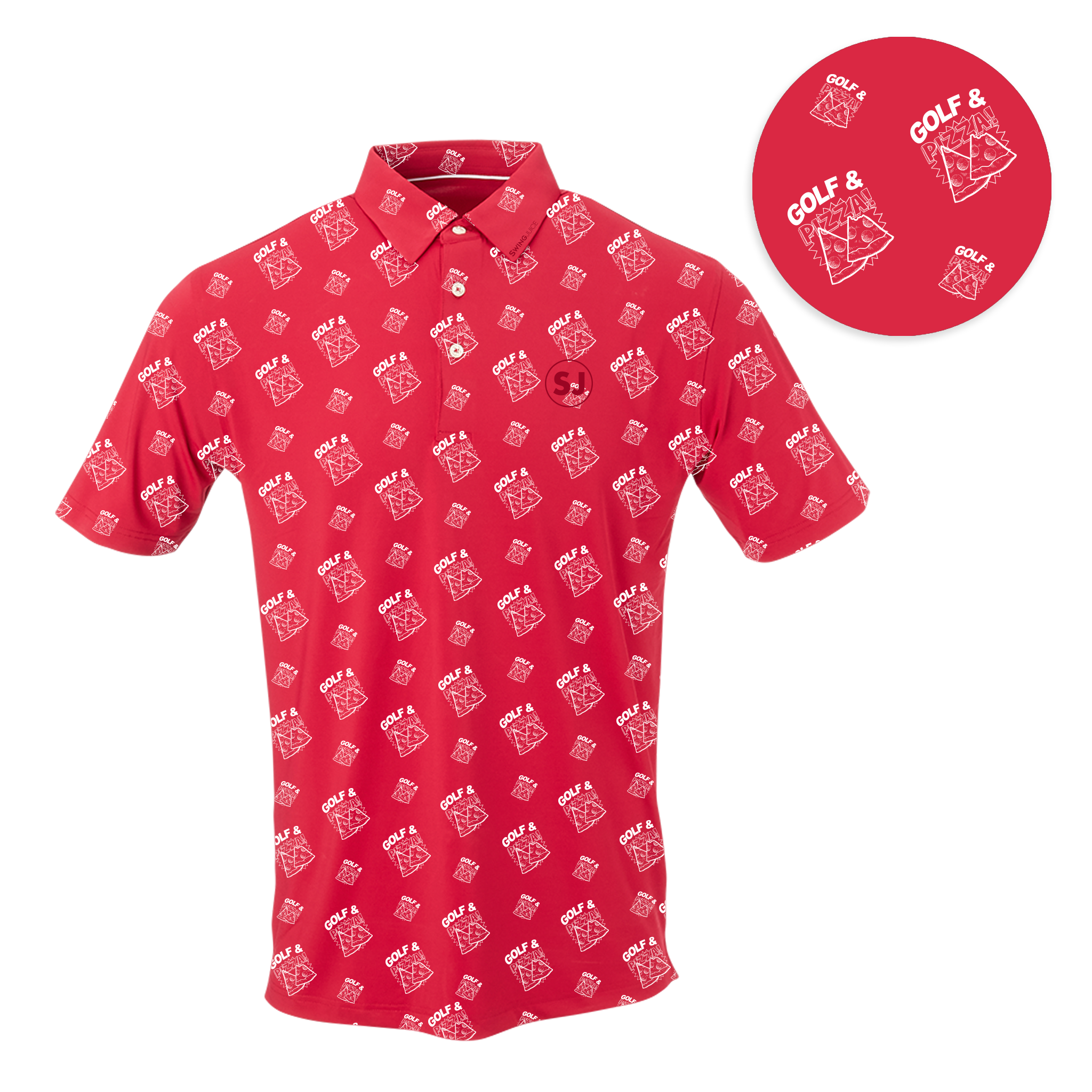 Golf & Pizza Men's Polo - Final Sale – SwingJuice LLC