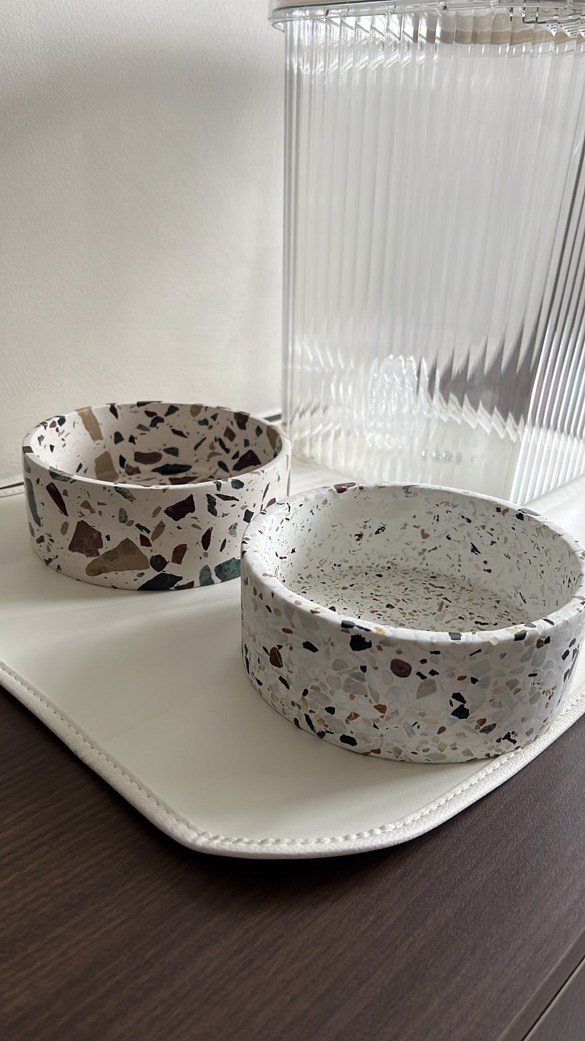 Terrazzo best sale dog bowl